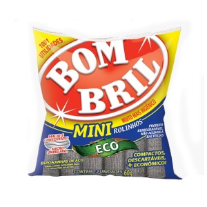 Esponjinhas de aço Bombril Mini rolinhos 60g