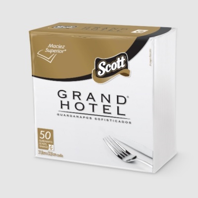 Guardanapo de papel grande folha dupla Grand Hotel Scott 31,8x32,8cm 