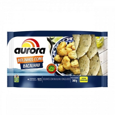 Bolinho com bacalhau congelado Aurora 360g