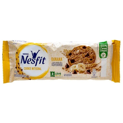 Cookie Nesfit Banana Com Gotas Chocolate 60g