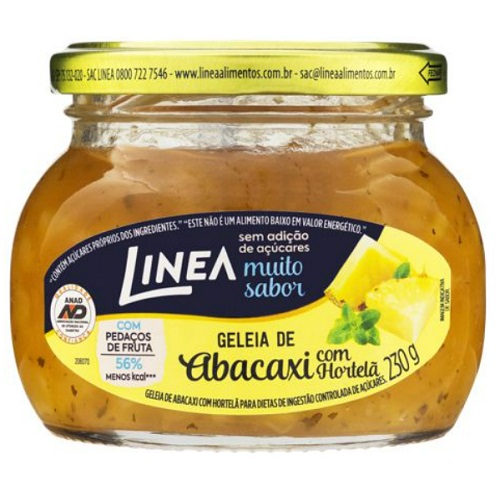 Geléia de Abacaxi com Hortelã Sem Açúcar Linea 230g