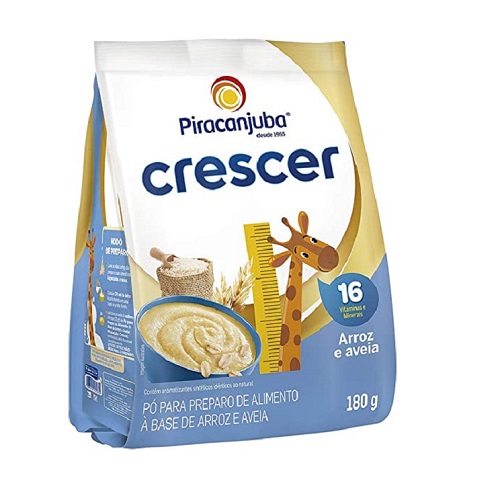 Cereal Infantil Crescer Arroz e Aveia Piracanjuba 180g