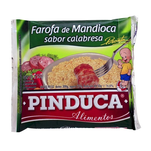 Farofa de Mandioca Pronta Calabresa Pinduca 250g