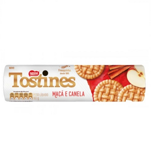 Biscoito Tostines Maçã e Canela Nestlé 160g