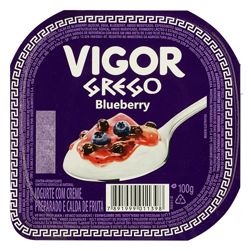 Iogurte Grego Blueberry Vigor 100g