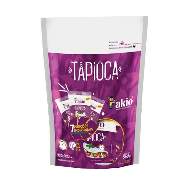 Tapioca (goma de mandioca hidratada) Akio pouch 560g