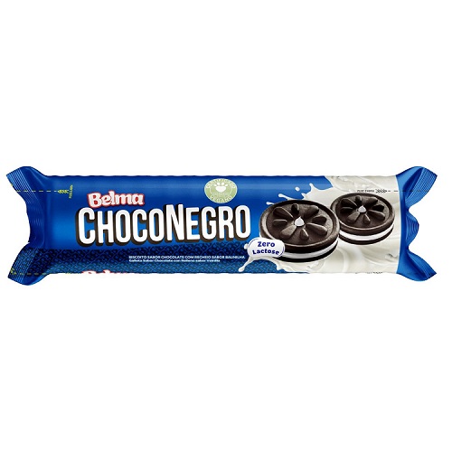 Biscoito recheado choconegro zero lactose Belma 100g Biscoito recheado choconegro zero lactose Belma 100g