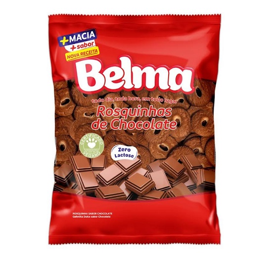 Rosquinha sabor chocolate zero lactose Belma 300g Rosquinha sabor chocolate zero lactose Belma 300g