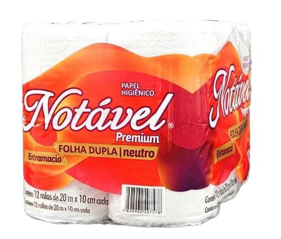 Papel higiênico neutro folha dupla - 30 metros 12x1 Notável