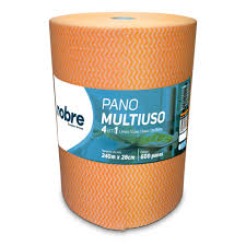 Pano multiuso Slim (rolo de 240m picotado 28 x 40 cm ) laranja - Nobre