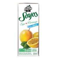 Bebida a base de soja Sufresh Soyos maracujá Turma da Mônica 200ml.