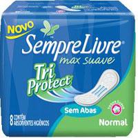 Absorvente Sempre Livre Normal Max Suave Tri Protect sem Abas 8x1