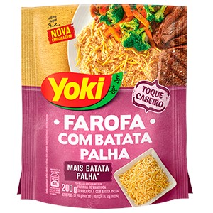 Farofa com batata palha Yoki 200g.