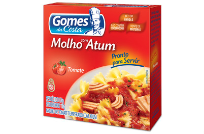 Molho com Atum pronto e pasta de tomate Gomes da Costa 170 gr.