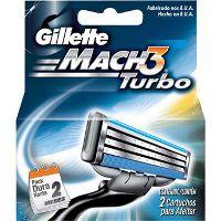 Carga para Barbeador Mach 3 Turbo Gillette (2 unid.)